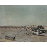 Willem VAN HASSELT (1882-1963) Bordeaux, le Pont de pierre Huile sur toile. Signée en bas à