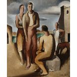 Charles WALCH (1896-1948) Personnages Huile sur toile. Signée en bas à droite. 46 x 38 cm