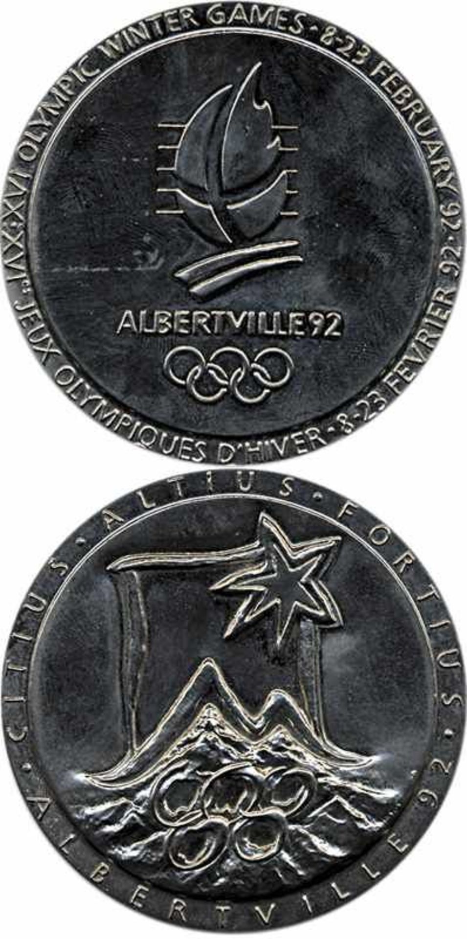 Participation Medal: Olympic Games1992 - Official Medal from Albertville for athlets. Stainless