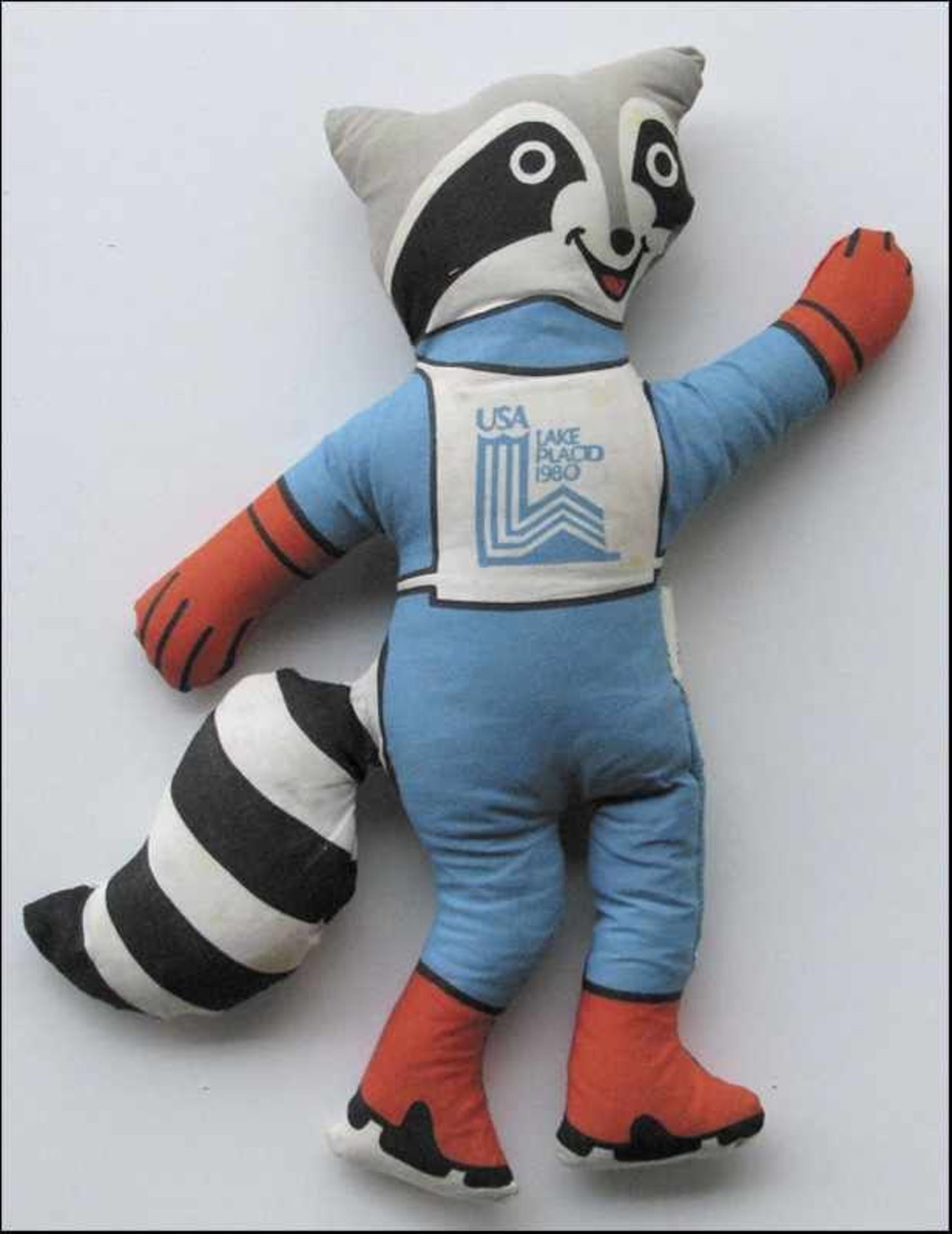 Olympic Games Lake Placid 1980. Official Mascot - "Rony". Cuddly toy. Size: 35 cm. Very rare!