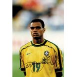 Football Autography by Denilson World Cup 1998 - Colour press photo with original signature of