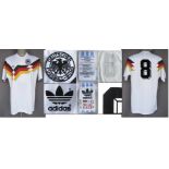 UEFA EURO 1988 match worn football shirt Germany - Original match worn shirt Germany with number