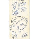 Real Madrid v FC Burnley 1966 Autographs - Two signed documents of a friendly match of Real Madrid