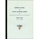 Olympic Games 1960. Rare Swiss Report - "Rapport officiel du Comité Oly" limited edition one of only