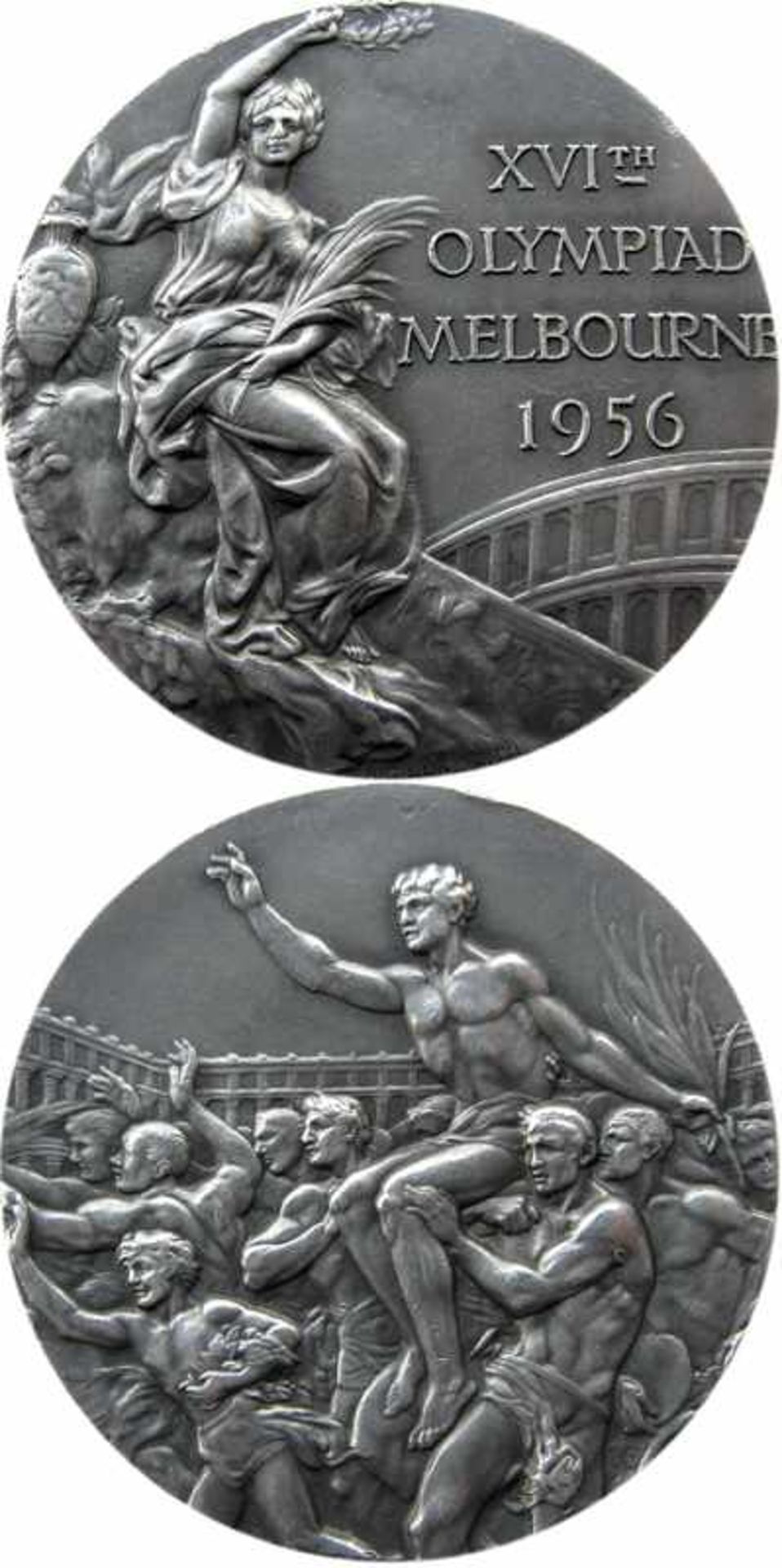 Olympic Games Melbourne 1956 Silver Winner medal - for a 2nd Place at the Olympics. Silver, weight: