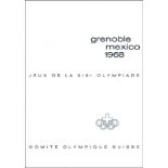 Olympic Games 1968 Grenoble Mexico. - Official report of the Swiss NOC about participating in the