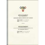 Olympic Games 1960. Swiss Regulations - "Regulations for the Participation of Switzerland in the