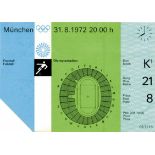 Olympic Games Munich 1972 Football Ticket USA v - Officila ticket for the Olympic Games 1972.