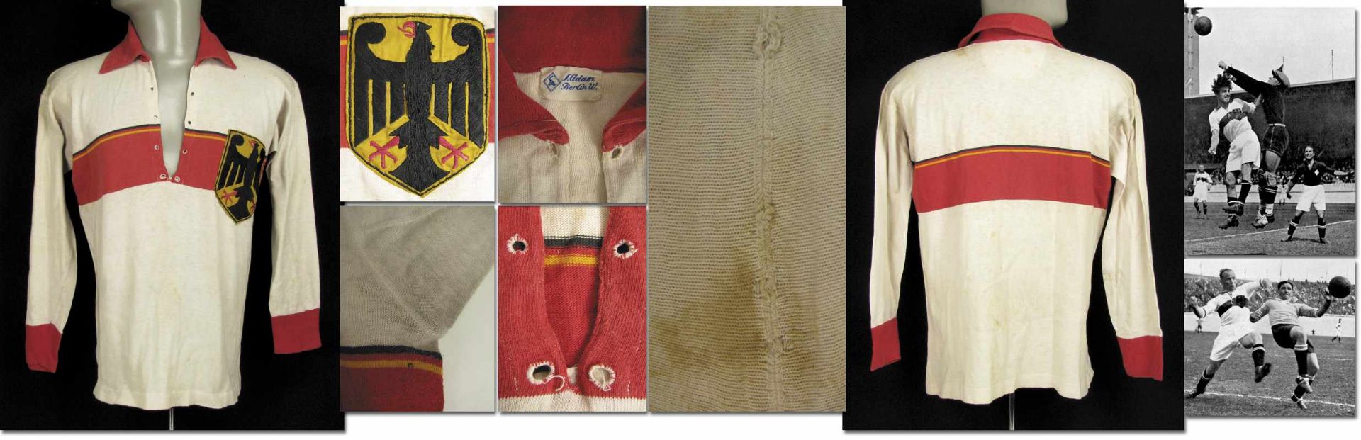 Match worn football shirt Germany 1928 Olympic - Original match worn shirt Germany which was worn in