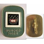 Olympic Winter Games 1964. Participation badge - Innsbruck 1964 Winter. Bundesheer Badge for the