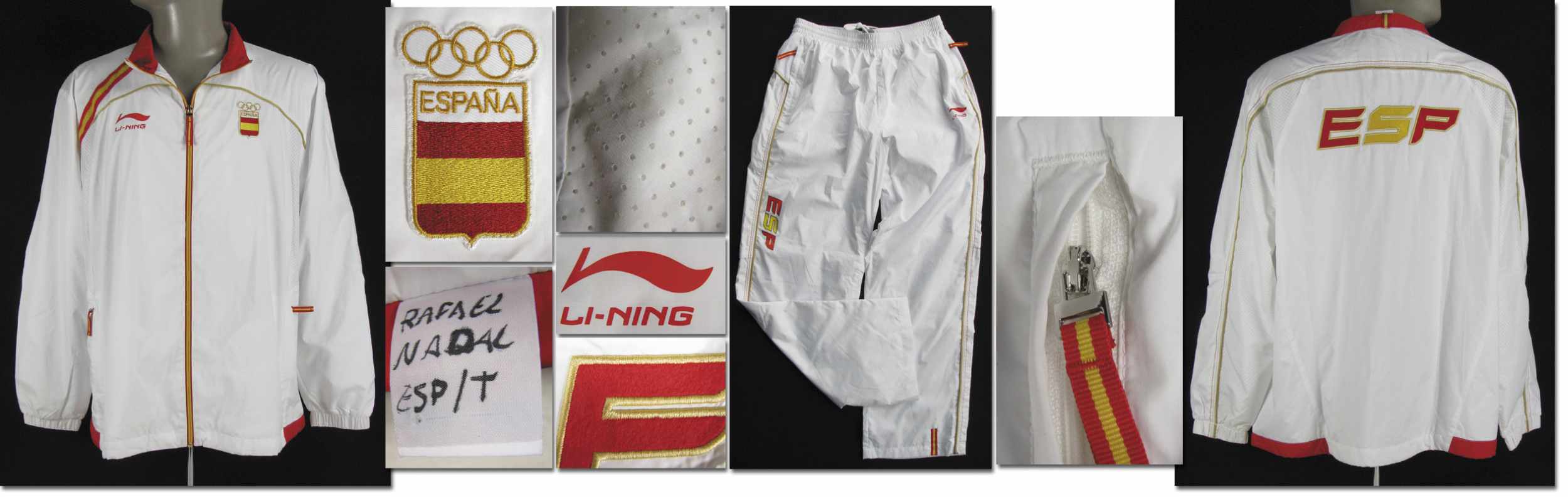 Olympics 2008 worn training suit Rafael Nadal - Original worn sweat suit which belonged to tennis