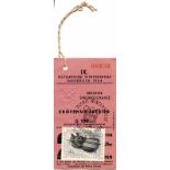 Olympic Games 1964. Ticket Opening Ceremony - Innsbruck, 29th January. Size 10.5x6 cm. With