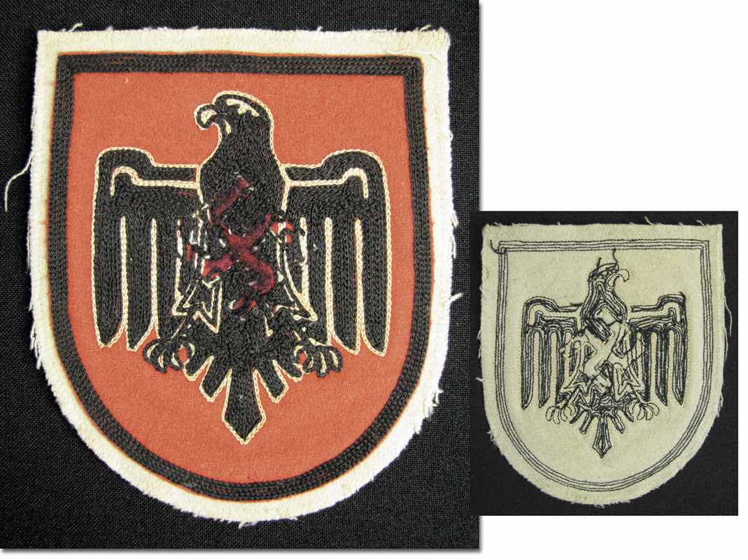 German Athlets Emblem European Championships 1938 - Original cloth badge for German participant at