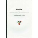 Olympic Winter Games 1960. Rare Swiss Report - Official report of the Swiss NOC about the