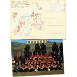 Autograph Ferrini Italy World Cup 1962 - Postcard AC Turin from the early 1970ies with original