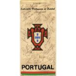 FIFA World Cup 1986 22 Portugal Autographs - Souvenir pennatn with 22 original autographs of