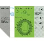 Olympic Games Munich 1972 Ticket Closing ceremony - Munich, 10th september 1972 15.30h. Size 15x10.5