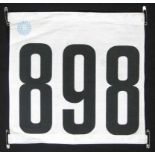 Olympic Games Munich 1972. Starting Number BIP - Start number 898. Printed Linen Size 23x24cm.