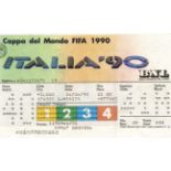 World Cup 1990. Ticket Germany v Holland - World cup ticket for the last of eight match Germany -