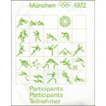 Olympic Games Munich 1972. Participants Book - Issued by the OC with dtails of all participants,