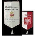 World Cup 2006 Match Pennant Poland v Germany - Offiical match pennant of the Polish football team