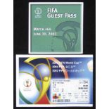 FIFA World Cup 2002 Final Ticket Brasil v Germany - in Yokahoma on 30th June 2002. size 20.5x10.5