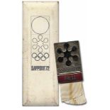 Participation Badge: Olympic Games Sapporo 1972. - Official Press Badge in original presentation