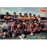 Autograph Footballteam Brazil World Cup 1978 - Colour magaine photo with eight original signatures