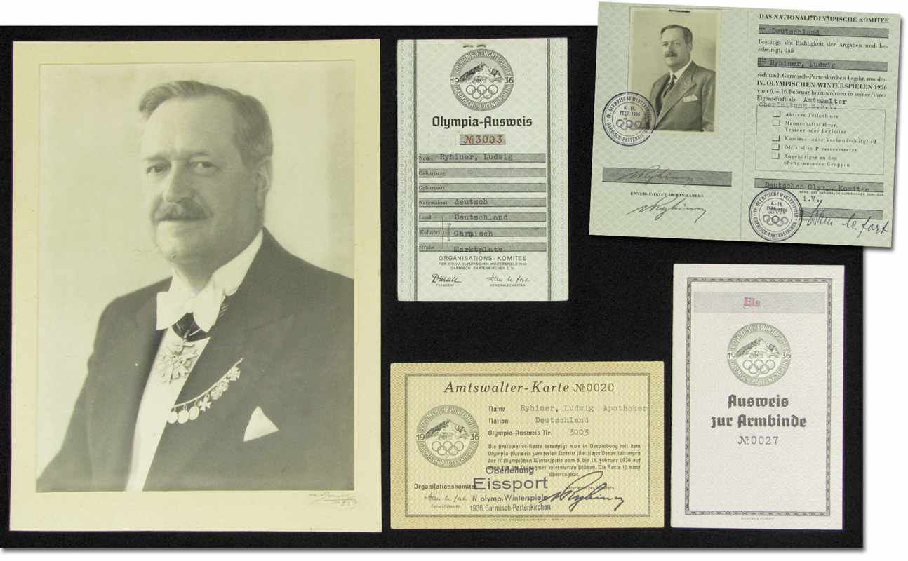 Olympic Winter Games 1936 Identity Card Collectio - Collection of the custodian "ice sport" at the