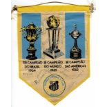 FC Santos Souvenir Pennant signed by Pepe Gylmar - Multicolour print souvenir pennant FC Sntos dated