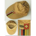 World Cup 1954. Souvenir Leather hat - sold at the Stadions in 1954. Size 30x20x13 cm, rare item!