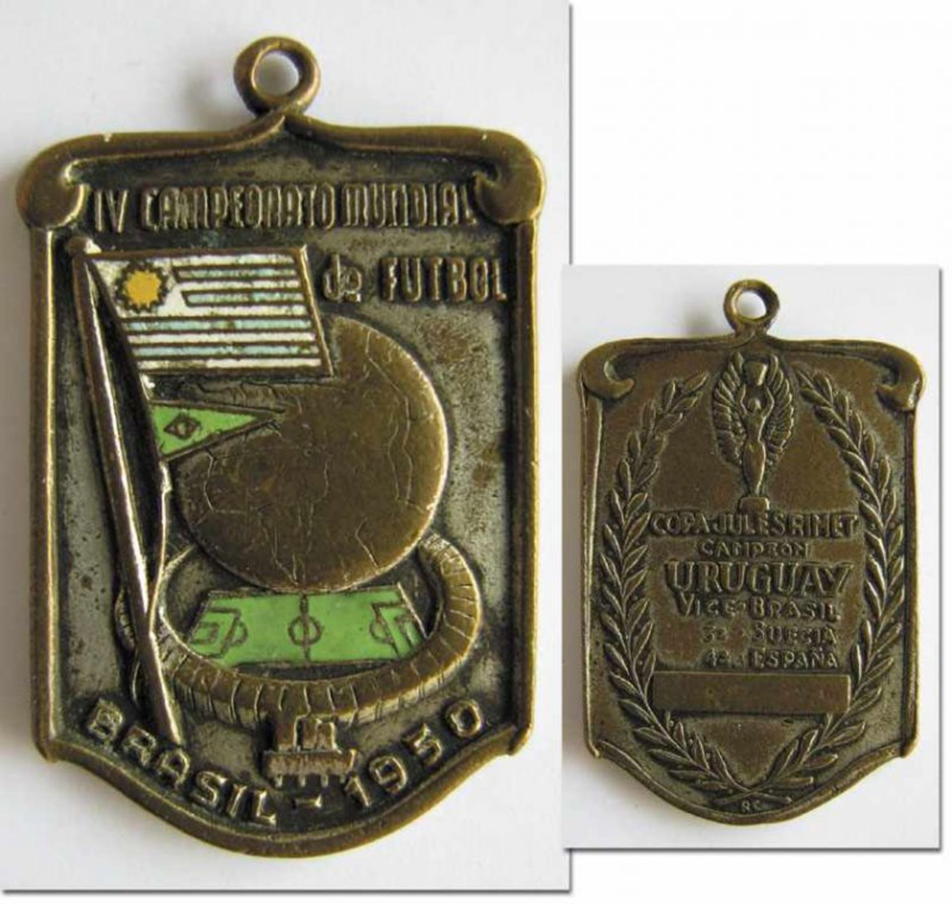 World Cup 1950. Commemorative medal - Front "IV Campeonato Mundial de futbol Brasil 1950", rear: