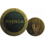 World Cup 1930. Participation pin "Prensa" - Uruguayan press badge, Prensa". Campeonato mundial