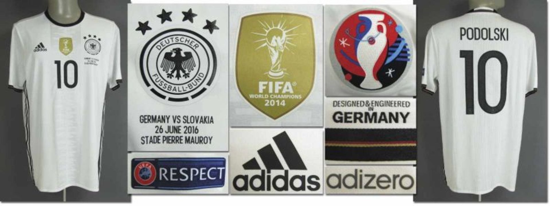 UEFA EURO 2016 match worn football shirt Germany - Original match worn shirt Germany with number 10.