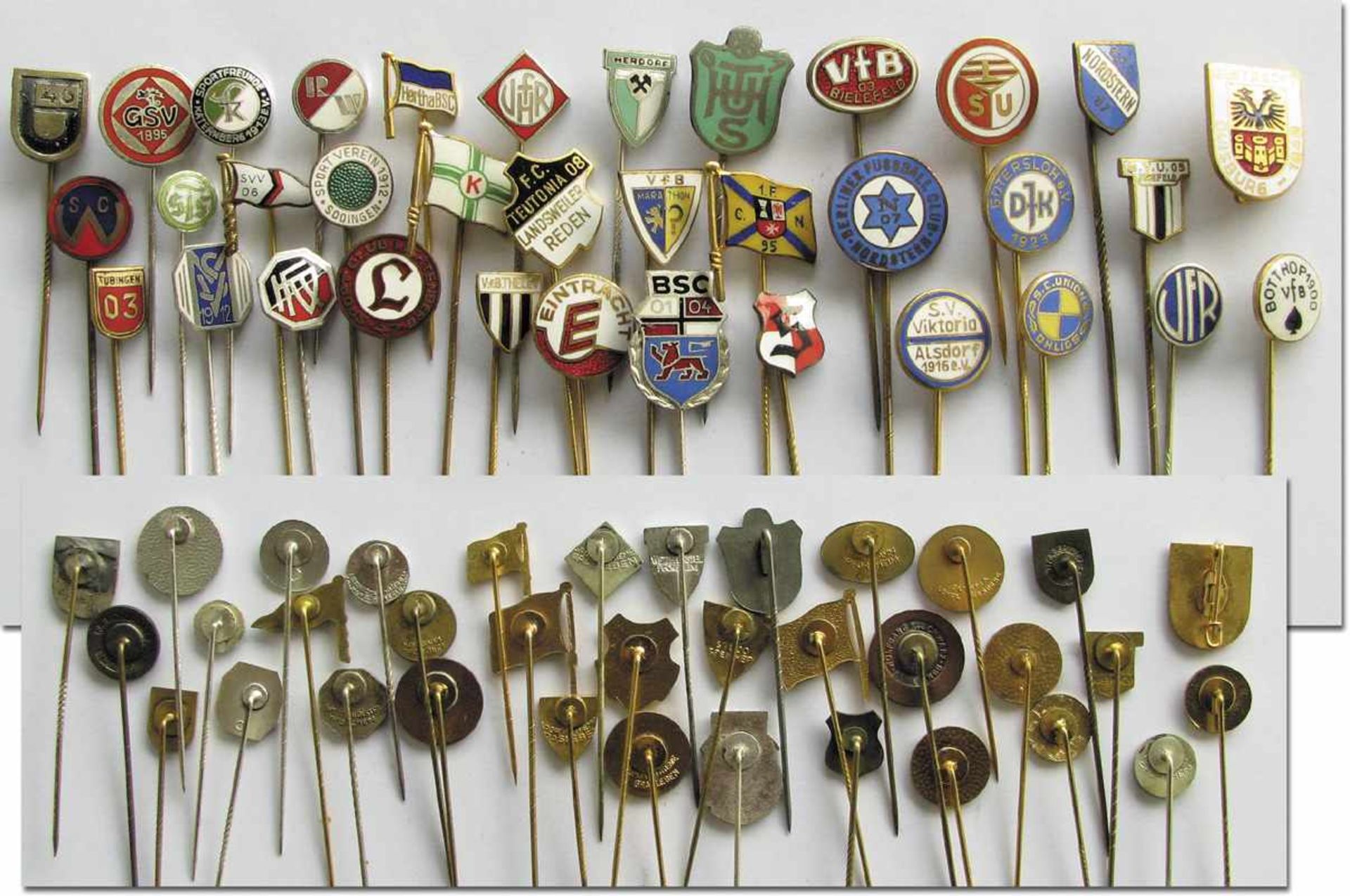 German football pins - Pin-Sammlung - 35 seltene Fußball Pins von Clubs aus Deutschland aus den