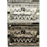 Autograph football Racing Club Paris 1958 - Ãbersetzen! Paris, Racing 1958 - 2 gleiche s/w