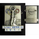 Olympic Games Berlni 1936 Participation Pin - Official particiaption badge from the Olympic Games in