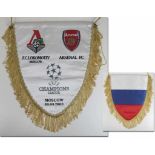 Match Pennant 2003 Lok Moscow v Arsenal London - Ãbersetzen! Moskau,Lokomotive-Wimpel - Spielwimpel