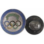 Participation Badge:Olympic Games 1928. St.Moritz - 2es Jeux Olympiques dÂ´hiver St.Moritz 1928. "