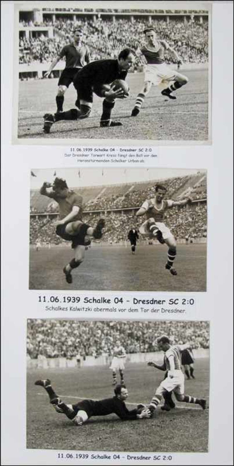 5 Pressfotos 1939 Schalke 04 German Football - Schalke - Foto 1939 - 5 s/w-Pressefotos vom