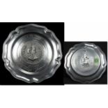 Plate Standard Liege Juventus Torino 1988 - Commemorative pewter plate from the UEFA Cup last of