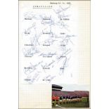 Scotland Football Autograph 1969 - Blanc sheet with 22 signatures of the Scottish football team from
