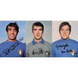 3 Postcards Italy Footplayers World Cup 1970 - Ãbersetzen! Italien 1970 - 3 farbige Bergmann -