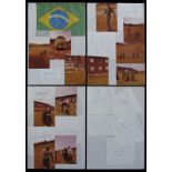 Brasilian Footballteam 1974. - 11 pieces of paper with original signatures and 12 colour photos of