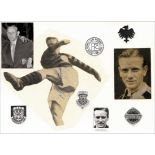 Autograph Football Germany. Richard Herrmann - Herrmann, Richard - (1923-1962) s/w-