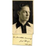 Autograph Football Germany J. Poettinger - Pöttinger, Josef - (1903-1970) s/w-Foto mit