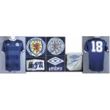 World Cup 1986 match worn football shirt Scotland - Ãbersetzen! Schottland - Trikot 1986 - Original