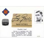 Autograph German Football. Josef Gauchel - Gauchel, Josef - (1916-1963) Abriss eines offiziellen