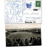 Signed Postcard Football 1960. Schalke 04 - Schalke 04 - 1960 - Gruß-Postkarte aus Schweinfurt mit