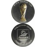 Participation Medal World Cup 1998. - âFIFA World Cupâ Silver medal with mounted golden World